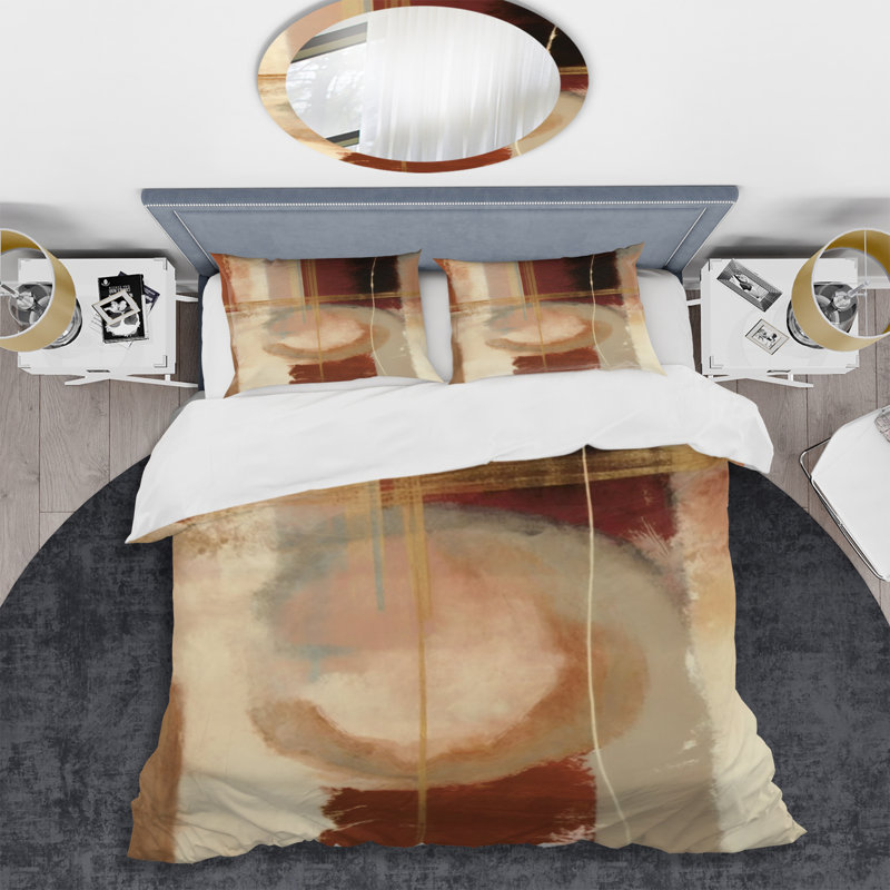 Ensemble de housse de couette en microfibre / polyester chocolat brun Elementary VI