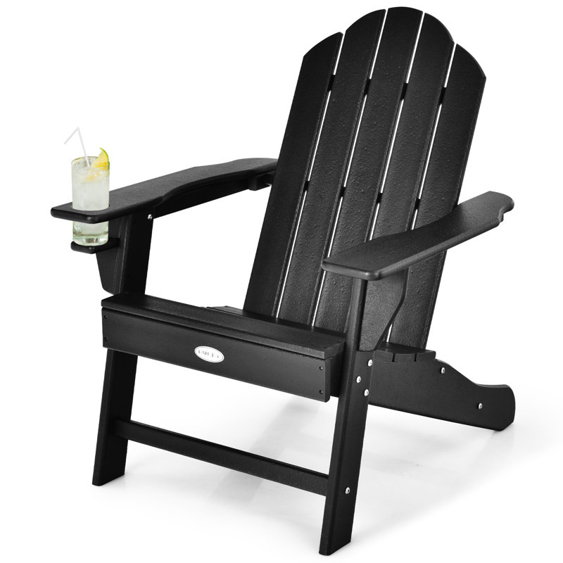 Outdoor Adirondack Chair, Black