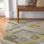 Chopin Select Allegro Handmade Shag Wool Gray/Yellow/Brown Area Rug-933349455