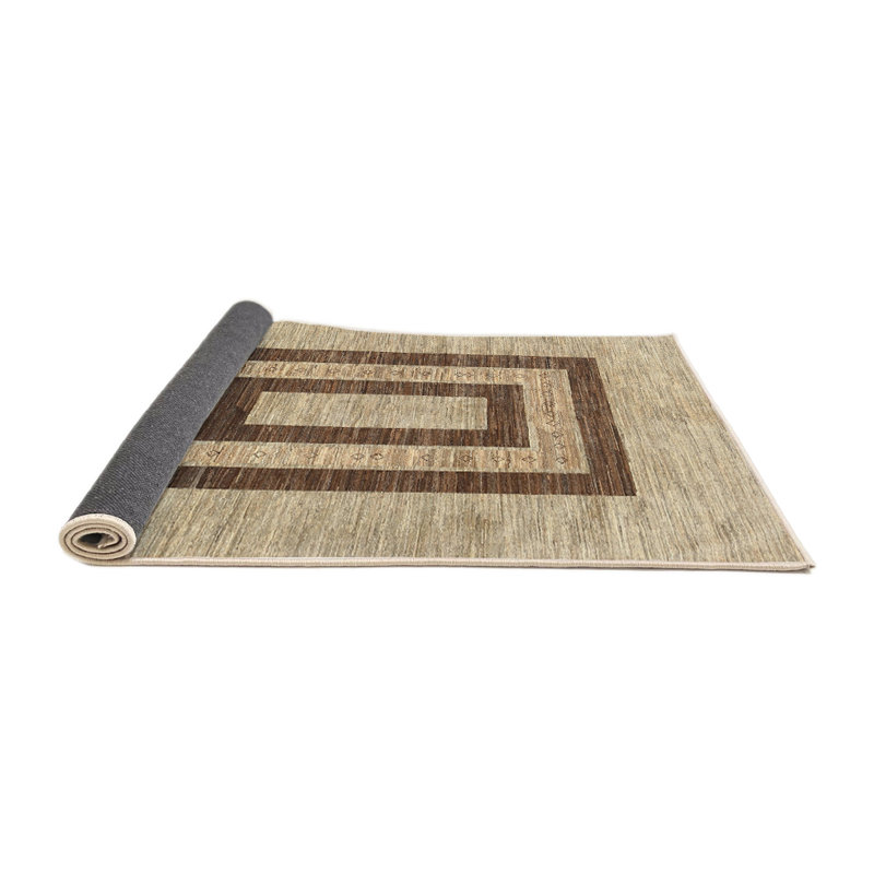 Tapis contemporain brun / gris, Rectangle 8 pi x 10 pi