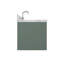   Ensemble de meuble-lavabo mural ovale simple 43 po avec comptoir en marbre de Carrare de 1,5 po en vert rétro Ensembles-1084644068-1084644069