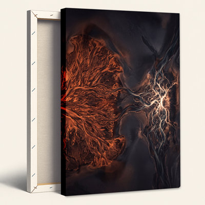 Rouille et rivière d'argent, photographie aérienne sur toile Delta