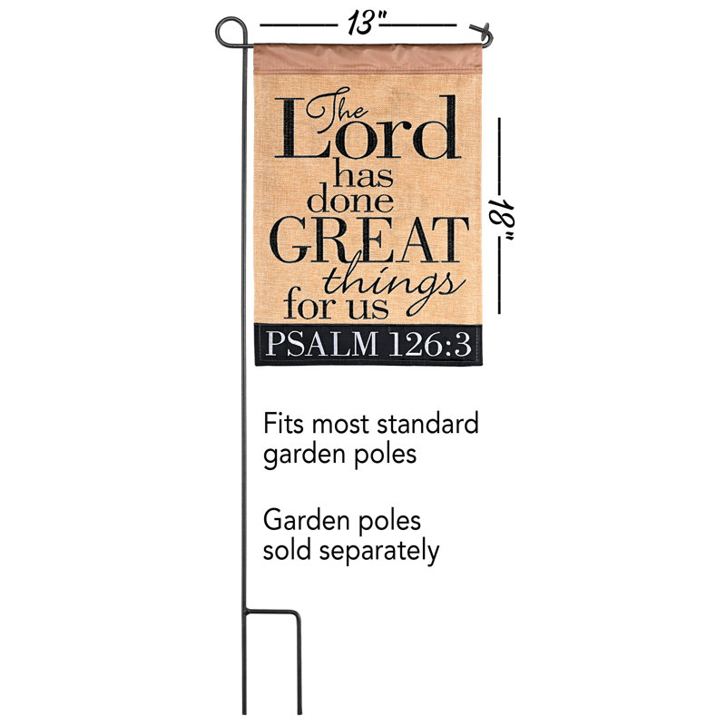 Drapeau de jardin en polyester à double face H 18 po x l 13 po Jaclin