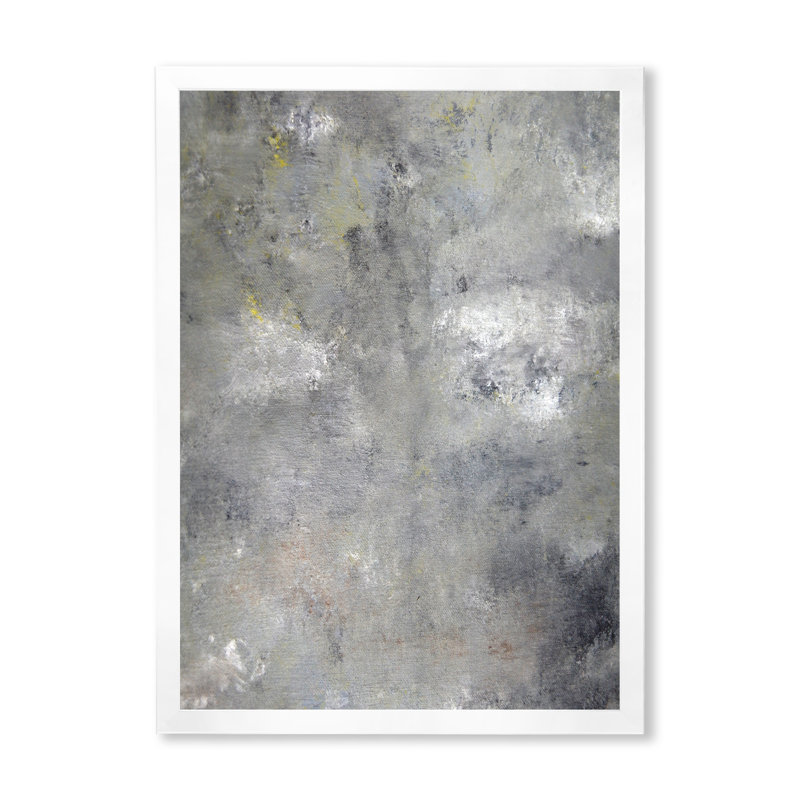 Art moderne gris et bleu II 2FDP47751, H 32 po x l 16 po x P 1 po, Toile avec cadre blanc