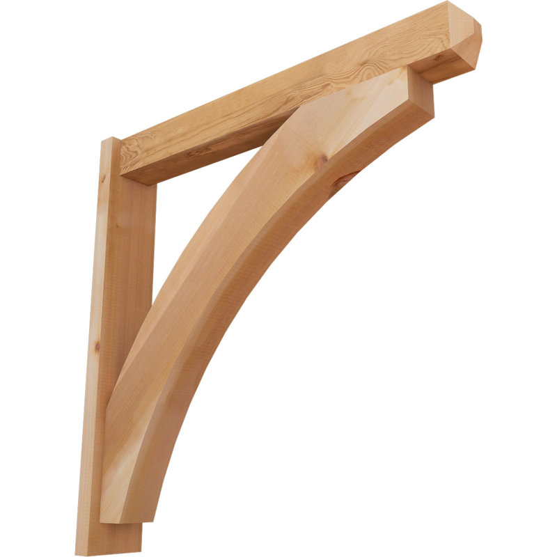 Thorton Craftsman Rustic Wood Outlooker,  36" D x 36" H , 5 1/2" W Western Red Cedar (Smooth)
