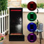 Fontaine d'intérieur à cascade - Fontaine à brancher avec verre à cadre noir, eau en cascade, fonction de plancher télécommandée et lumières DEL multicolores, 48 po-1126420483-1126420486