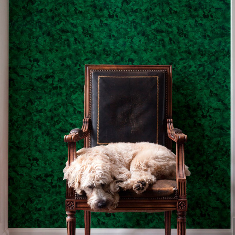 Schumacher x Cristina Buckley Xanadu Wallpaper, Malachite