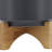 8" PLANTER W/ WOOD STAND, MATTE GRAY-251004513