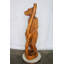 Statue d'ours debout en bois grandeur nature de la collection Nifao 19 po x 16 po x H 62 po