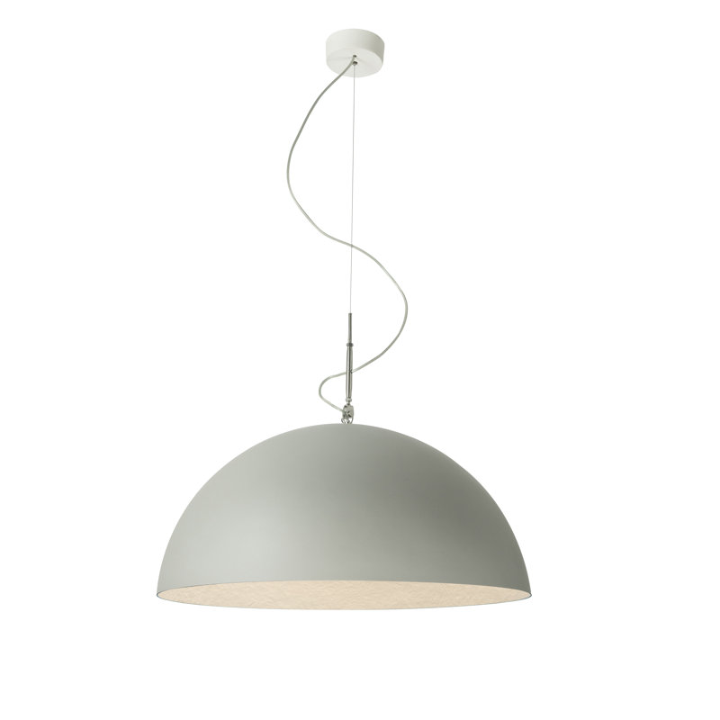 2 - Light Dome Pendant, Grey/White, Cement