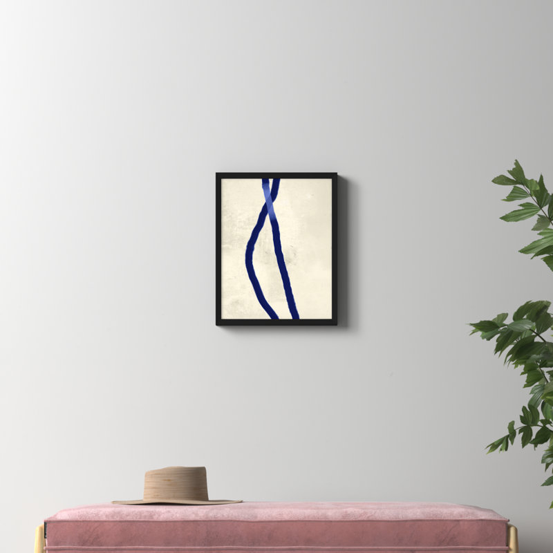 " Blue Rope 2 " by Jacques Pilon Painting Print, Black Framed, 20" H x 16" W x 1.25" D