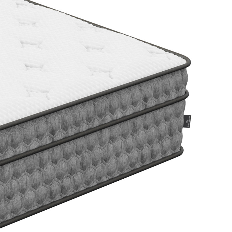 Matelas pour grand lit moyen 11 po, gel frais, matelas recouvert de blanc, blanc, bénéfique pour la santé, Grand lit