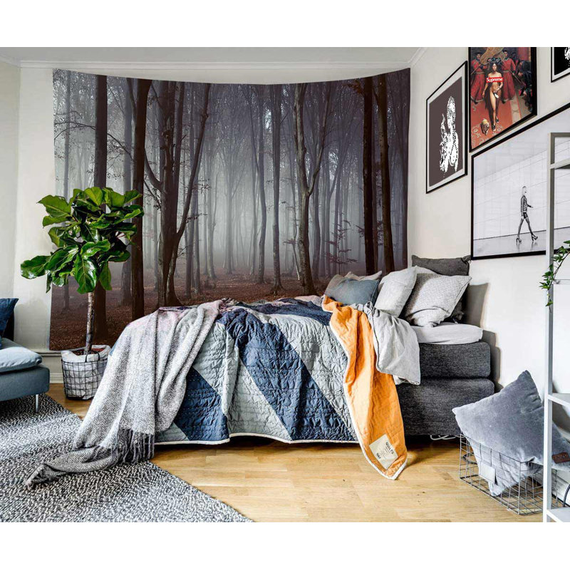 Polyester bois brumeux effrayant avec accessoires de suspension inclus