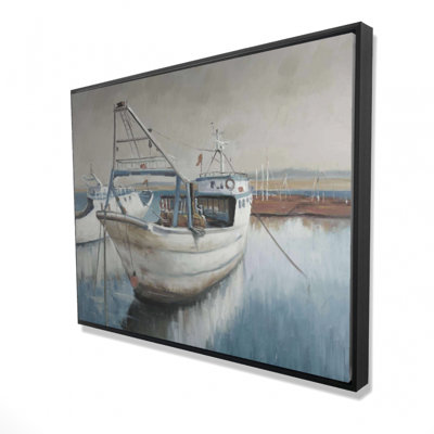 Fishing Boat Desatured Print On Canvas