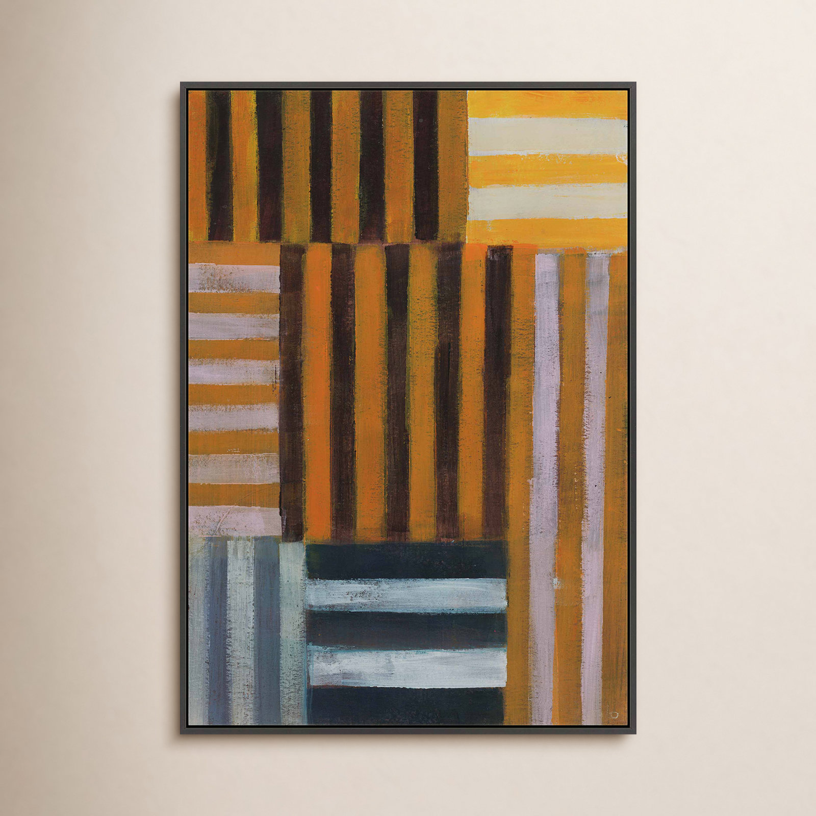 Back-and-Forth 1 Print by Anne-Marie Olczak, 20" H x 16" W, Black, Framed Print Canvas without Mat