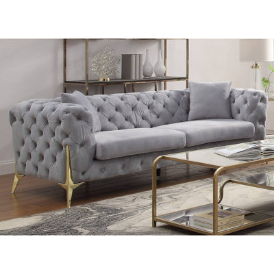 Exquisite Soft Velvet Upholstered Sofa