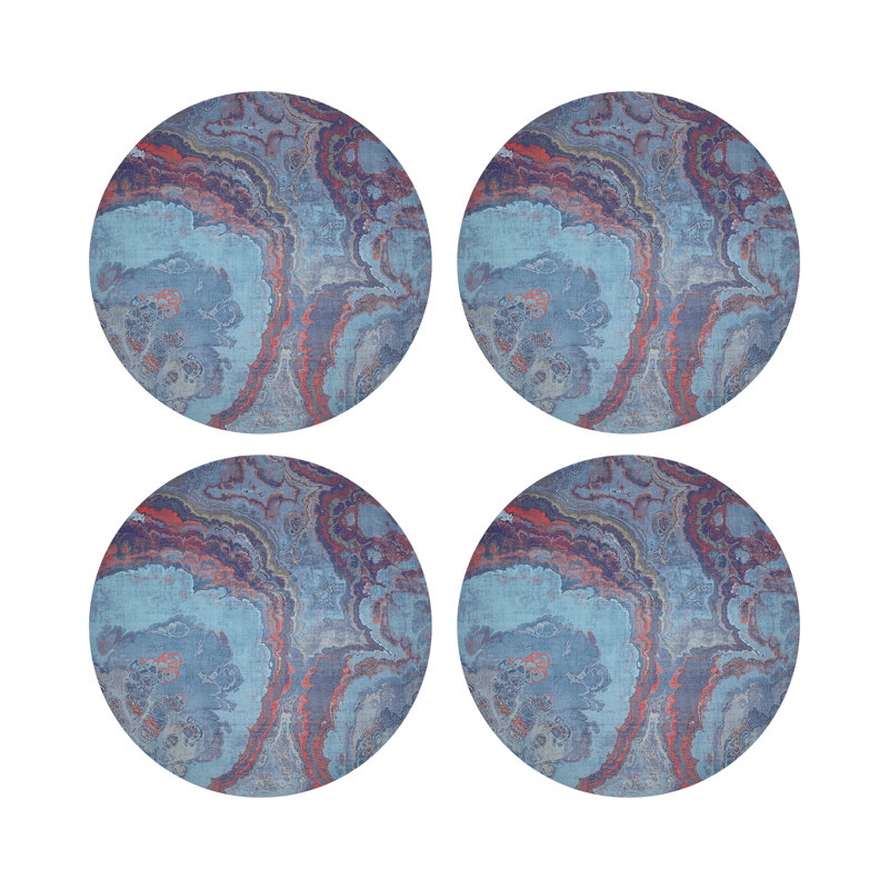 Agate Sodlaite Pebble 16" Vinyl Placemat, Lava