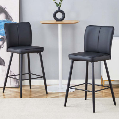 PU Faux Leather Upholstered Bar Stools Dining Stool