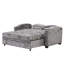 Canapé-lit convertible en chenille de 61,6 po avec dossier ajustable, 2 coussins, porte-gobelets, ports USB pour le salon et un appartement-837818651