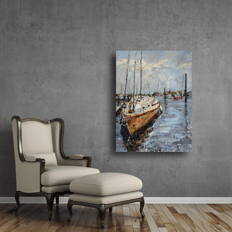 «Let Go and Sail», reproduction d'art sur toile, H 24 po x l 20 po x P 1 po, Unframed