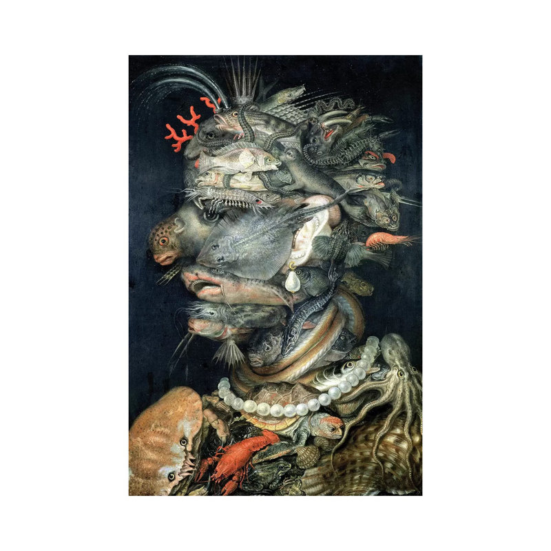 Water, by Giuseppe Arcimboldo - Wrapped Canvas Print, 20.32 cm H x 30.48 cm W