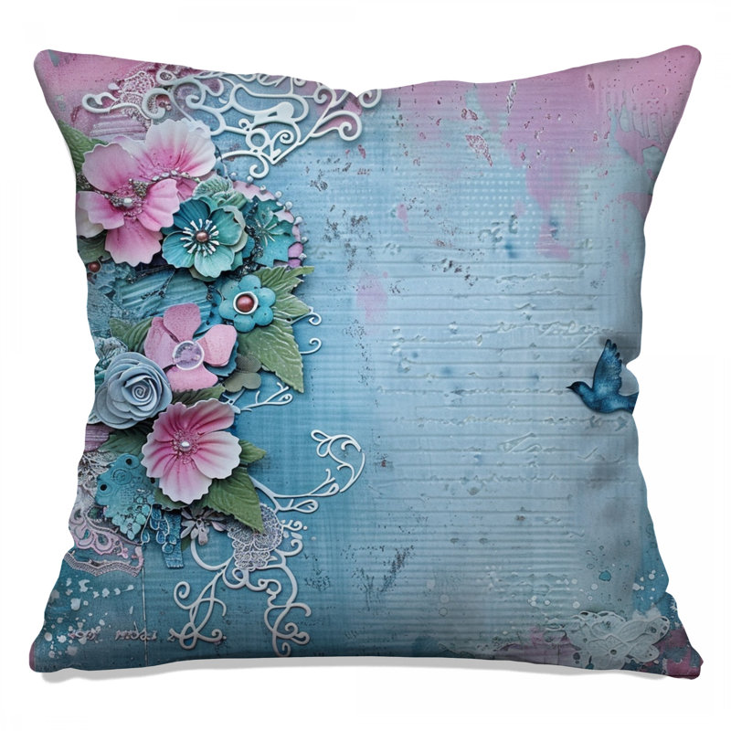 Coussin Floral, 20 po x 20 po