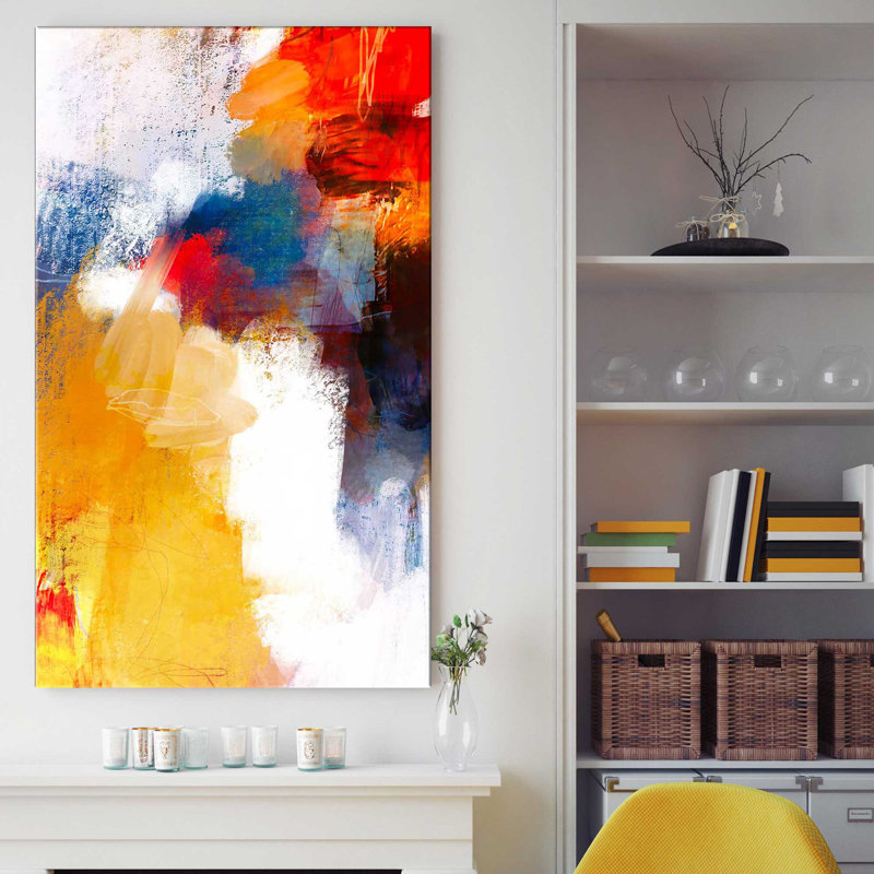 C'est une fête I - Peinture, Toile tendue, H 60 po x l 36 po x P 1,5 po