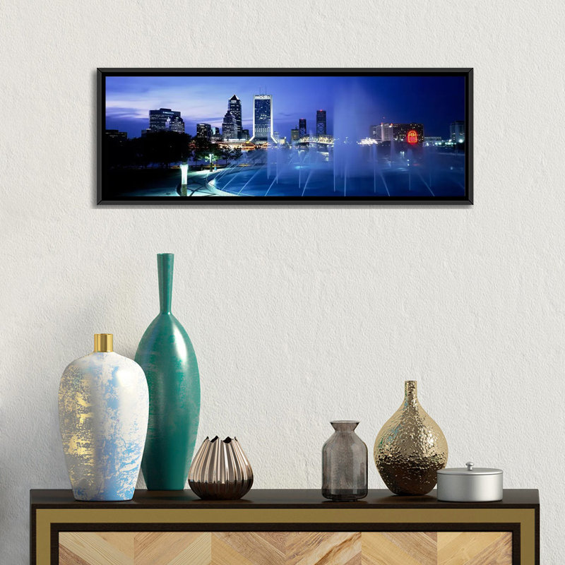 «Fountain, Jacksonville, Florida», reproduction de photo sur toile, H 20 po x l 60 po x P 1,5 po, Toile tendue