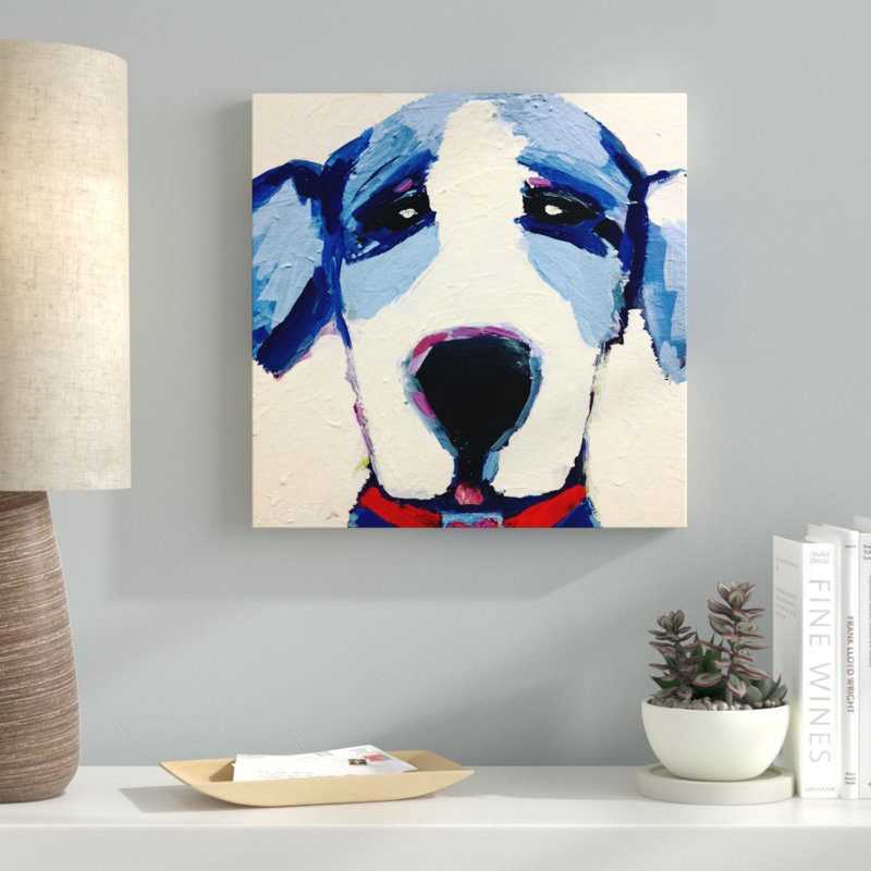 « little pup », reproduction d’art sur toile tendue, H 48 po x l 48 po x P 1,5 po