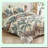 Tropical Oasis 7-Piece Botanical Bedding Set - Green Palm Tree Comforter, Soft Microfiber Sheets, Reversible Design, Pillow Shams & Cases - All-in-One Bed in a Bag
