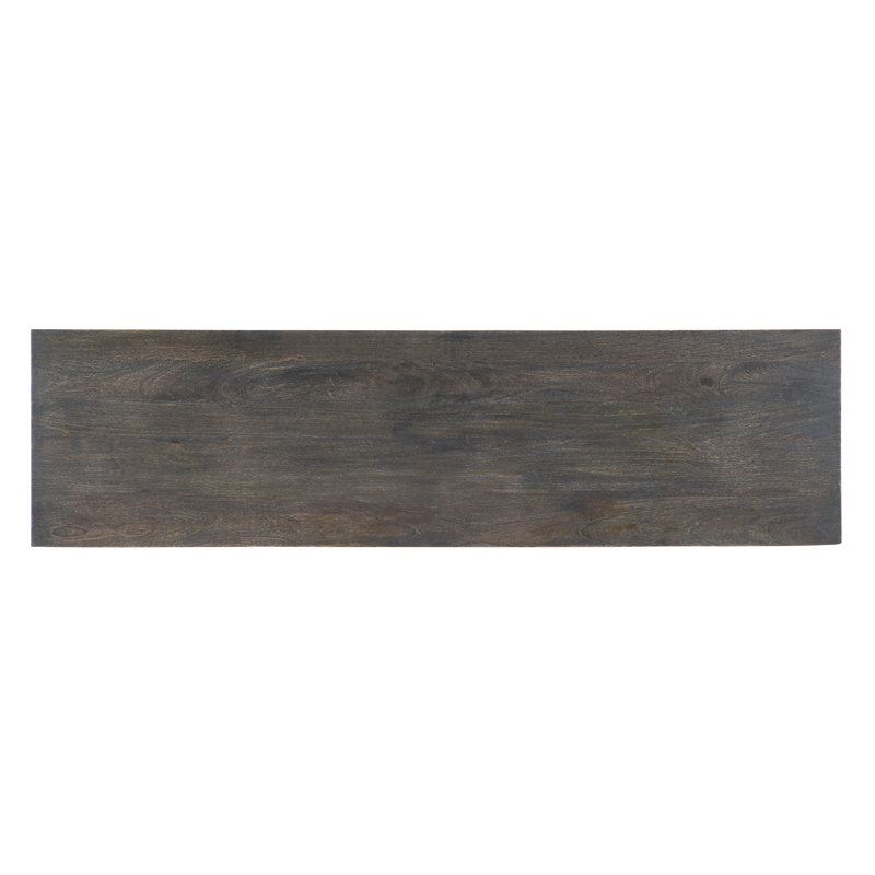 Gray and White Bone Inlay Mango Wood Sideboard