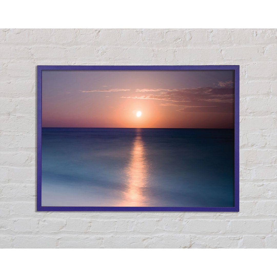 Gerahmtes Leinwandbild Tranquil Ocean Sun