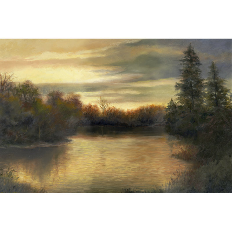 Golden Moments 1 Piece Wrapped Canvas Painting, 20cm H x 30cm W x 3.8cm D