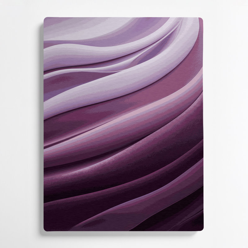 «Abstract Color Field 99», art mural en métal mauve, H 20 po x l 24 po