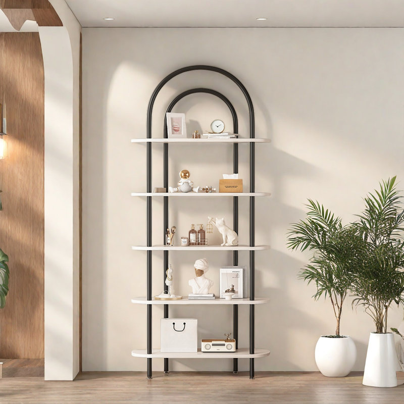 Janien, Dark Brown/Black, (5 Shelves) 79.9"H x 31.4"W x 11.8"D