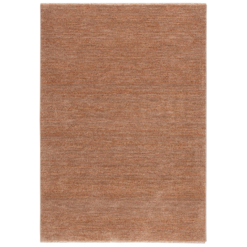 Tapis brun uni en polyester Donlon, Rectangle 9 pi x 12 pi