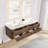 Cristo 72'' Wall Mounted Double Bathroom Vanity with Quartz Top-531152423