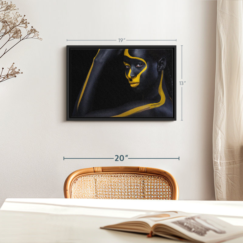 Impression sur toile or, H 19 po x l 13 po
