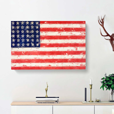 Flag of the United States of America - Wrapped Canvas Painting Print
