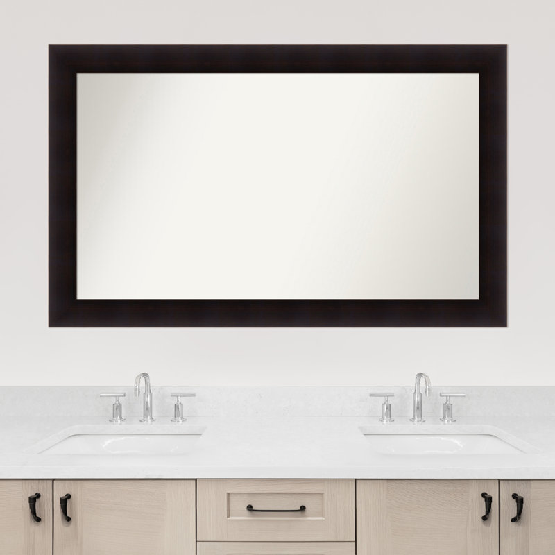 Miroir mural Jillissa, Rectangle, Noir, 30,75 po x 49,75 po