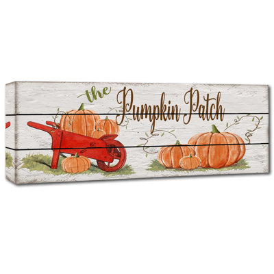Pumpkin Patch 1 - Wrapped Canvas Panoramic Graphic Art Print