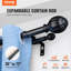 Steel Adjustable 91.4cm to 182.9cm Double Curtain Pole
