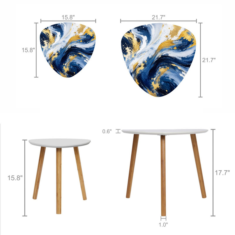 Ensemble de 2 tables basses gigognes Triangle Nesting