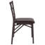 Chaise en métal brun Aaydn