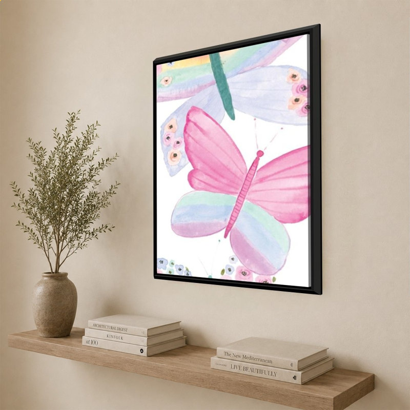 «Lets Chase Rainbows XV» par Jenaya Jackson - impression sur toile, 44" H x 34" W, Black