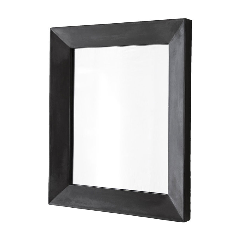 Portola Modern & Contemporary Beveled Bathroom / Vanity Mirror, 26" x 22", Charcoal