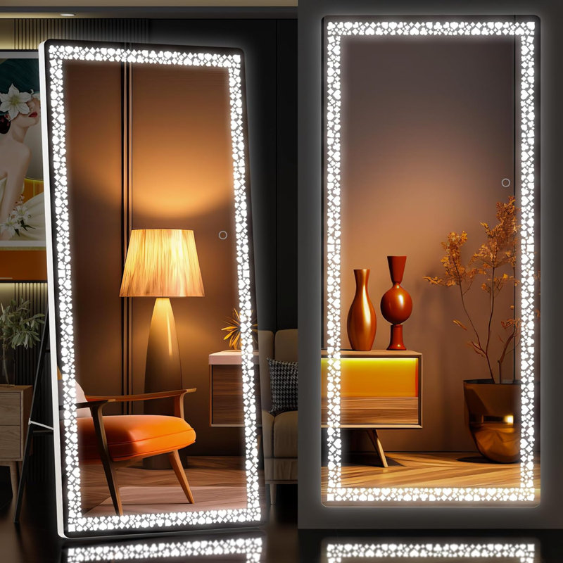 Shannay Metal Floor Mirror