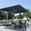 3.4m Lighted  Square Cantilever Parasol With Base-2061719468