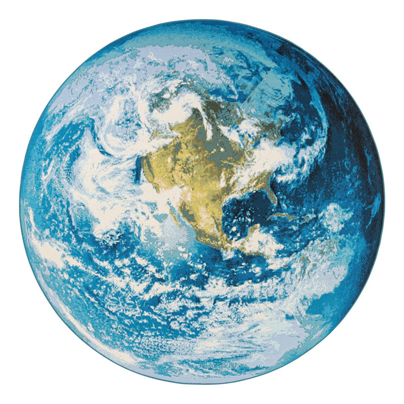 Keazia Indoor/Outdoor Area Rug, Round 7'10"