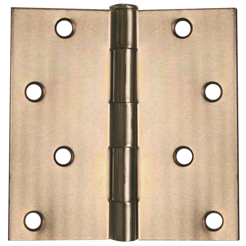 Charnière en acier à roulement simple 4 po x 4 po, Zinc